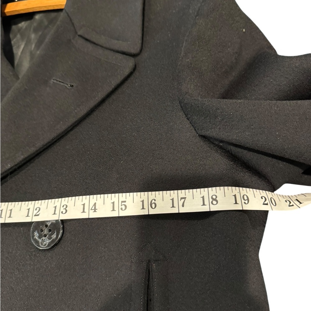 Vintage USNaval Academy Pea Coat Men’s Medium Jacob Reed’s Sons Heavy Wool Black - Picture 4 of 7